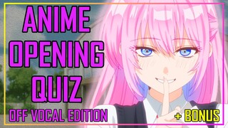 ANIME OPENING QUIZ - INSTRUMENTAL EDITION - 40 OPENINGS + BONUS ROUNDS