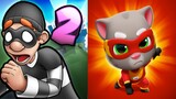 Robbery Bob 2 vs Talking Tom Hero Dash New Update Gameplay Android,ios Part 40