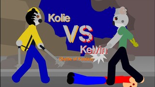 KOLIE vs KELVIN (Battle of KOALAS) Stick Nodes Roblox Piggy