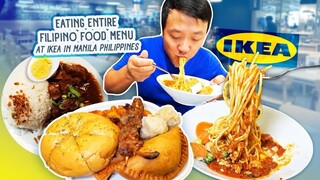 Eating ENTIRE Filipino Food Menu at IKEA in Manila Philippines