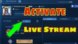 How to Activate Live Stream in Mobile Legends 2021
