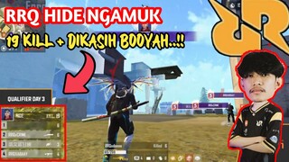 RRQ HIDE LANGSUNG NGAMUK, 19 KILL + BOOYAH | TURNAMEN FREE FIRE INDONESIA