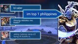 PRANK!!#1 top 1 philippines SABER | trinashtalk nila ako at nag sisi | LAUGHTRIP