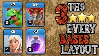 INSANE TH9 STRATEGY ATTACK | QC + 9 BALLOONS + 9 BABY DRAGS ATTACK | CLASH OF CLANS