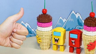 LEGO AMONG US ไอศกรีมมุกบัง \ Stop Motion Cooking & ASMR