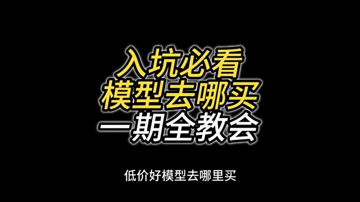 入坑必看，模型去哪买