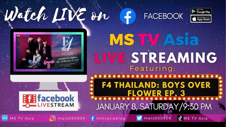 F4 Thailand: Boys Over Flower Episode 3 LIVE STREAM on January 8, 2022
