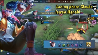 Laning phase Claude lawan Hanabi, auto kasih faham - mobile legends