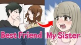 【Manga dub】When My Father Got Remarried, My Real Sister and My Stepsister Started Fighting over Me！