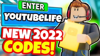 *2022* ALL NEW SECRET CODES In YouTube Life! (Roblox YouTube Life Codes)