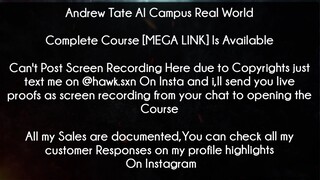 Andrew Tate AI Campus Real World Course download