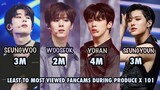 X1 Least To Most VIEWED Fancams | Produce X 101 Youtube Edition