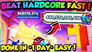 😲BEAT HARDCORE *EASY* WITH NEW BEST FARM!! (Pet Simulator X Roblox)