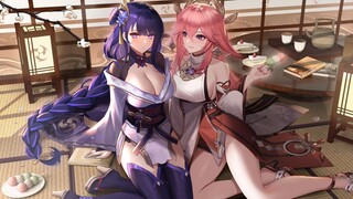 Genshin Impact | Yae Miko x Ei Baal Raiden Shogun - Live Wallpaper