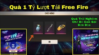 [Garena Free Fire]/Review Quà Ăn Mừng Free Fire Đạt 1 Tỷ Lượt Tải,Test Chế Độ Con Sói Đơn Độc