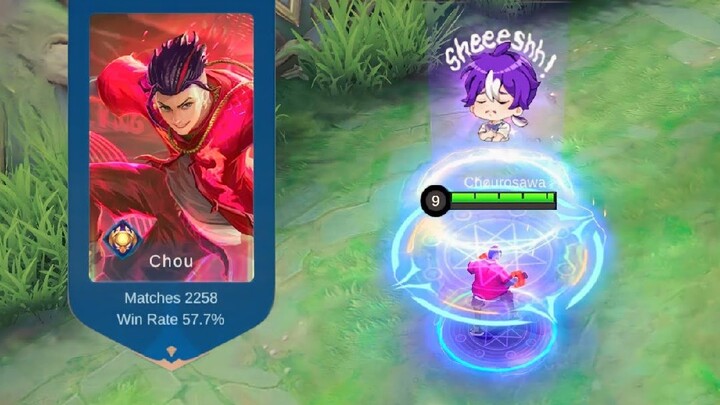 STUN CHOU SKIN IS OP! TOP GLOBAL CHOU MONTAGE! #CHOUROSAWA