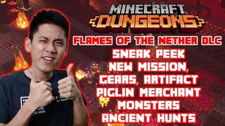 Minecraft Dungeons Flames of the Nether DLC Sneak Peek, New Mission, Gear, Artifact, Piglin Merchant