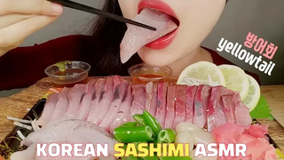 SASHMI ASMR *HAMACHI* MUKBANG NO TALKING + mukbang เสียงจริงไม่พูด