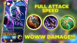 moskov ini kalo item  attack speed damage sakit apalagi Hero musuh GK ada cc enak bet ni Hero🔥🔥