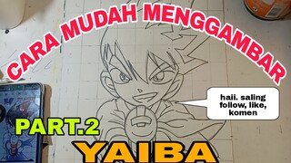 cara mudah menggambar anime YAIBA part.2