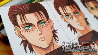 Drawing Eren yeager in different anime styles | Attack on titan / 進撃の巨人