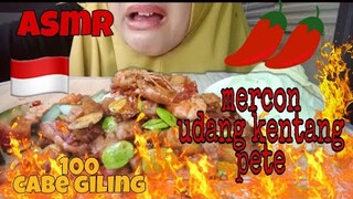 ASMR MERCON UDANG KENTANG PETE| COLLAB WITH ASMRtist INDONESIA