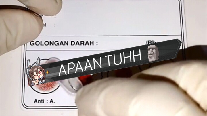 PENAMPAKAN GOLONGAN DARAH !!!!! 🤔😵‍💫