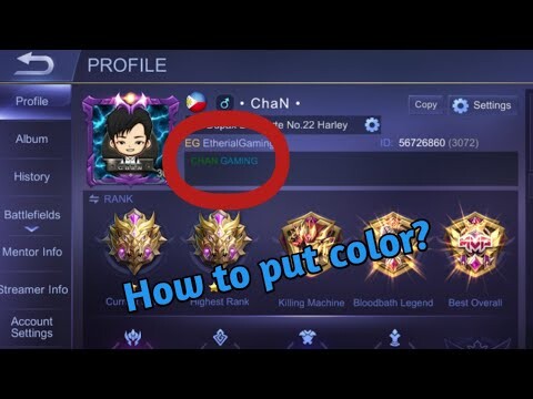 MOBILE LEGENDS FONT COLOR!!! HOW??