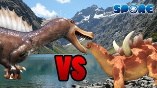 Spinosaurus vs Gigantspinosaurus | Dino Deathmatches [S4E5] | SPORE