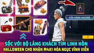 Free Fire || "Sốc" Với Bộ Lãng Khách Trong Cửa Hàng Hacker, Review Sự Kiện Halloween Nhận Skin M4A1