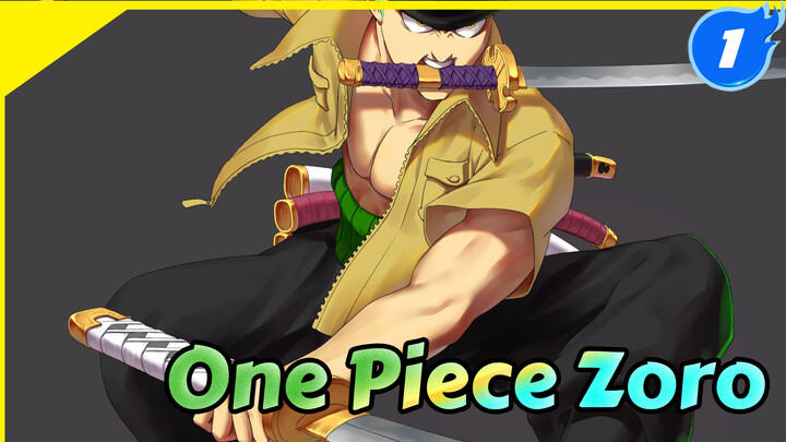 One Piece Zoro (Lukisan Menggigit Pedang) | Lukisan Tablet_1