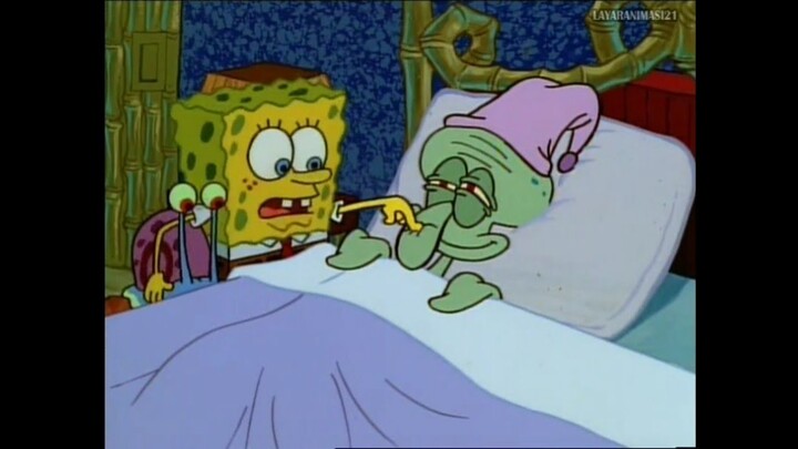 Squidward, boleh kami menumpang selama sehari atau dua hari?