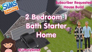 The Sims Freeplay - 2Br + 1 Btr Starter Home SpeedBuild + House Tour (Requested Video)