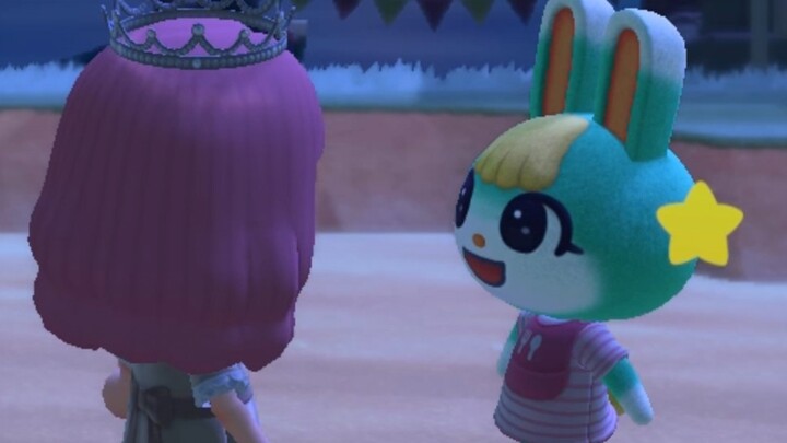 [เกม] [Animal Crossing] มิเชลในชุดเด็กน้อยและผ้ากันเปื้อนสำหรับเด็ก