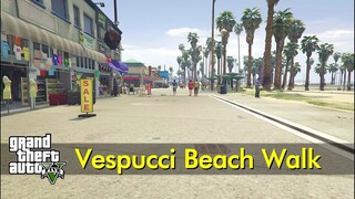 Vespucci Beach Sidewalk | Just Walking | GTA V