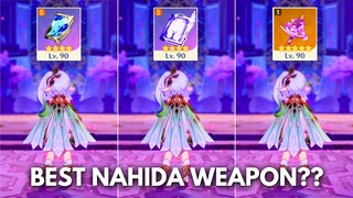 C0 Nahida BEST WEAPON? Sacrificial vs Widsith vs Kagura!! [ Genshin Impact ]