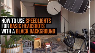 How to Use 3 Lights (SPEEDLIGHT) for Basic Headshots with a Black Background.