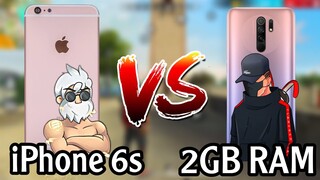 IPhone 6s VS 2GB RAM Player 🇧🇷 Free Fire 🥶🔥