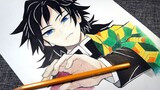 [Color pencil] [Hand-Drawing] [Demon slayer] Tomioka Giyuu