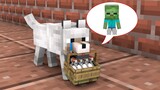 Monster School : The Dog Finds Food For Baby Zombie - Minecraft Animation