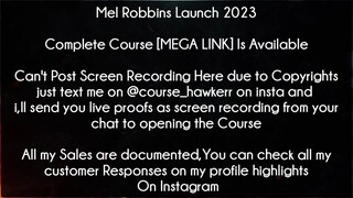 Mel Robbins Launch 2023 Course Download
