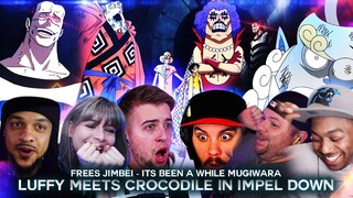 Luffy Meets Crocodile in Impel Down ! Frees Jimbei ! Reaction Mashup