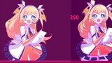 Muse Dash character vertical drawing harmony before and after comparison