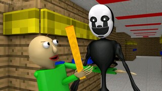 CLASSIC BALDI'S BASICS VS GRANNY 2 CHALLENGE REMASTERED! Minecraft Horror Game Animation Video