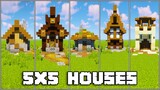5 Minecraft 5x5 Houses [Tutorial]