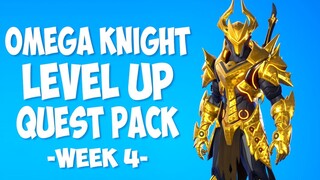 NEW OMEGA KNIGHT'S LEVEL UP QUEST PACK - WEEK 4 FINALE ALL QUEST LOCATIONS (Fortnite Battle Royale)