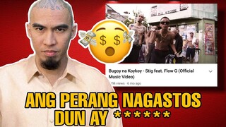 BUGOY NA KOYKOY IBINAHAGI ANG HALAGANG GINASTOS SA MUSIC VIDEO NG KANTANG  STIG KASAMA SI FLOW G