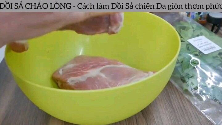 DỒI SẢ CHÁO LÒNG - Cách làm Dồi Sả chiên Da giòn thơm phức