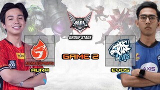 GROCK GOD !! AURA vs EVOS GLORY GAME 2 MPL ID SEASON 13