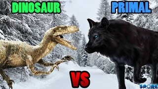 Velociraptor vs Dire Wolf | SPORE